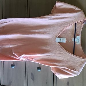 Ann Taylor the Loft Coral Short Sleeve Top
